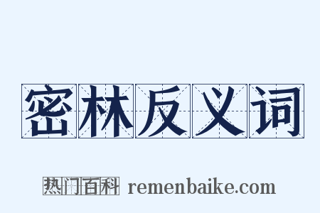 密林反义词是什么意思的图片